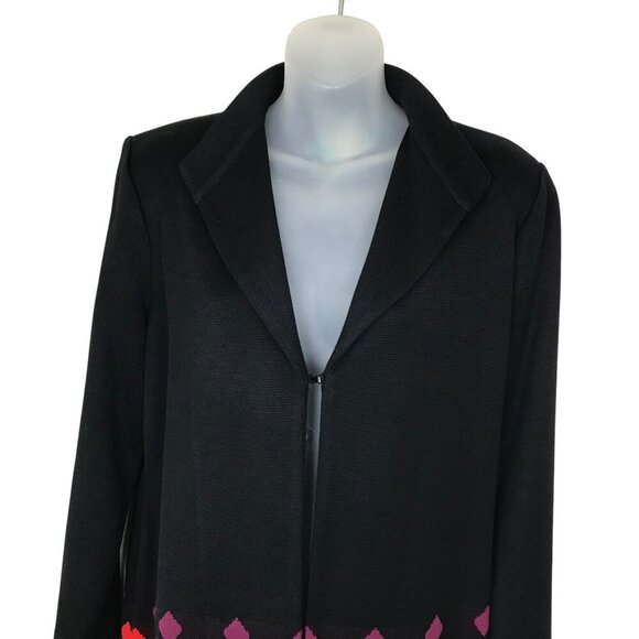 Misook Women's Colorblock Diamond Cardigan Sweater Size L - Picture 3 of 9